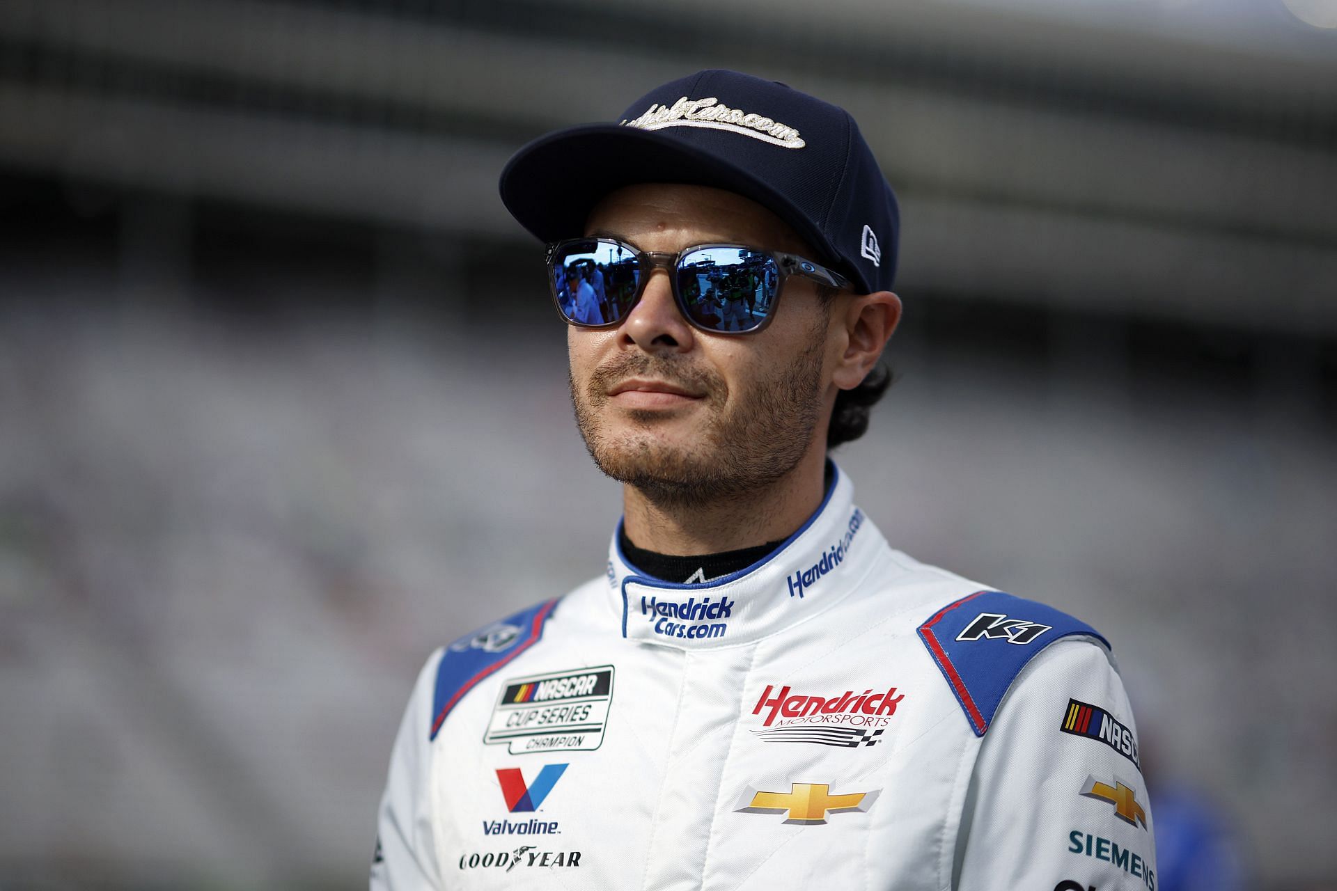 Kyle Larson during the NASCAR Cup Series Quaker State 400 qualifying. Source: Getty
